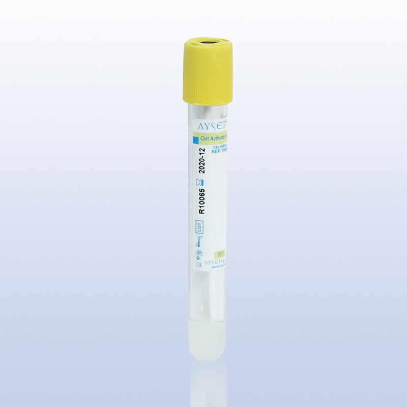 81299 Пробірка для сечі AYSET, 8 мл з борною кислотою, жовтий, 16x100